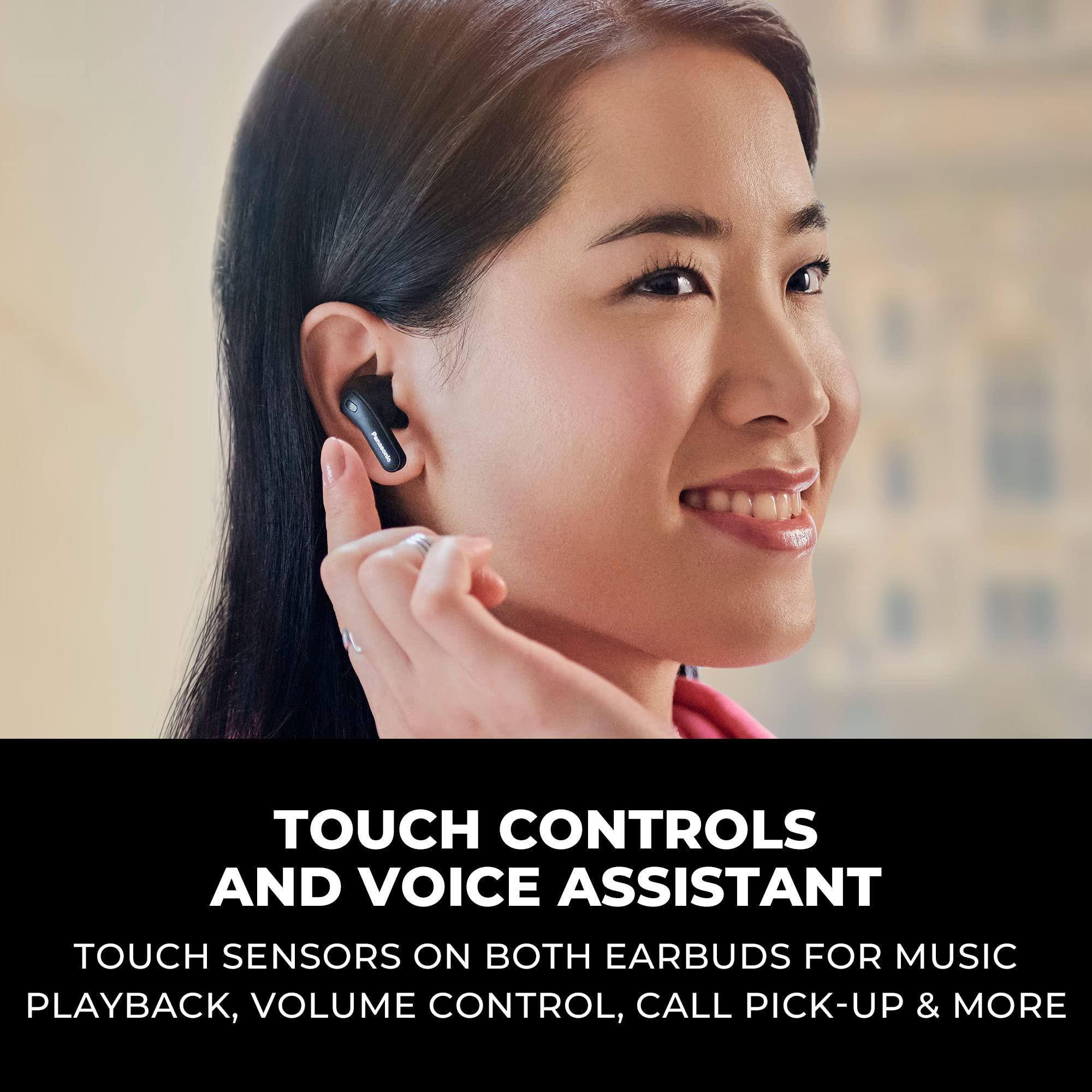 Panasonic Panasonic ErgoFit True Wireless Earbuds with Noise Cancelling, in Ear Headphones with XBS Powerful Bass, Bluetooth 5.3, Charging Case - RZ-B310W