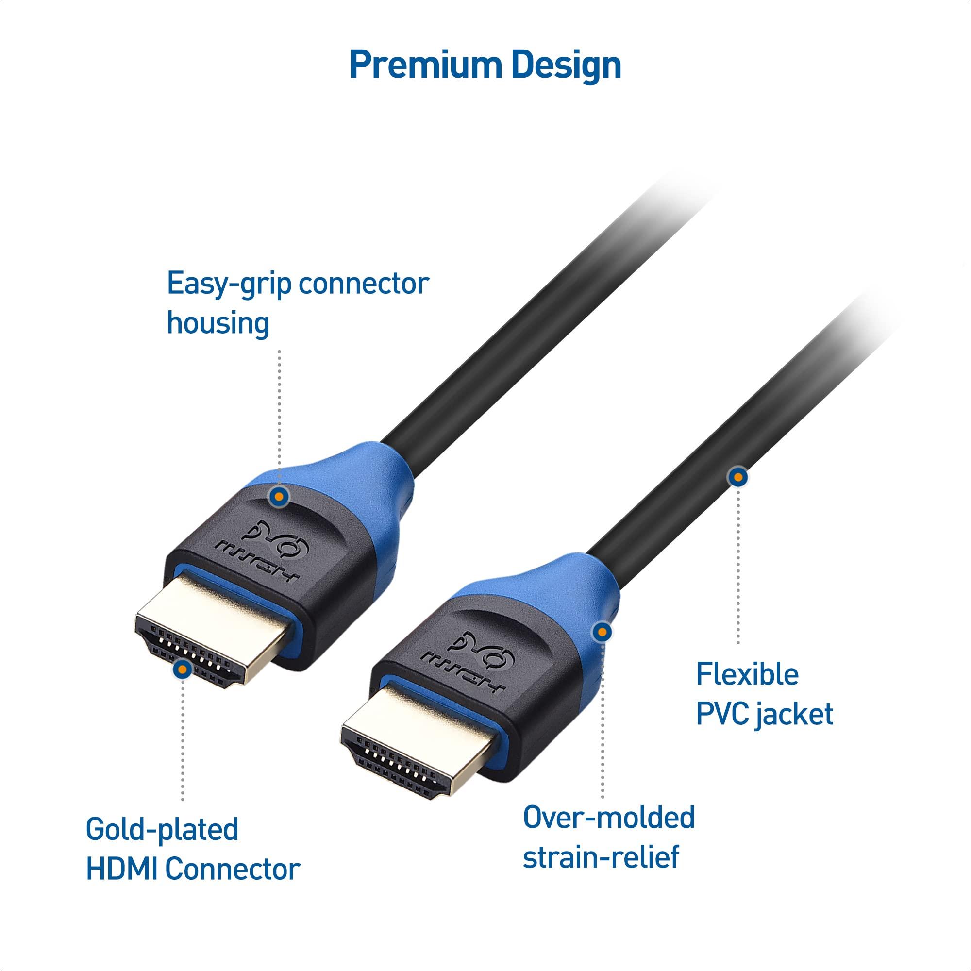 Cable Matters Cable Matters [Ultra High Speed HDMI Certified] 3-Pack 48Gbps 8K HDMI Cable 6.6 ft / 2m with 8K@60Hz, 4K@240Hz and HDR Support for PS5, Xbox Series X/S, RTX3080/3090, RX 6800/6900, Apple TV