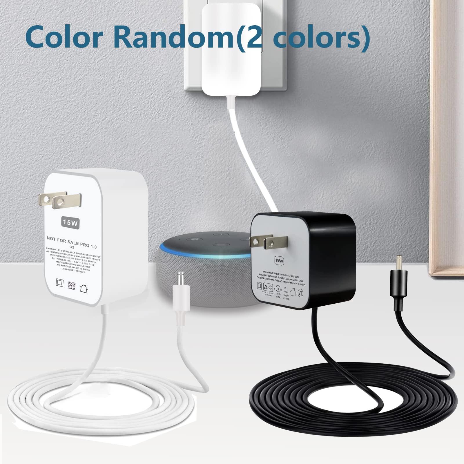 ZTTXL ZTTXL 15W Power Adapter for Echo, Dot 3rd Generation, (3rd/4th Gen) with Clock, Kids Edition, Echo Show 5, Echo Spot, and Fire TV Cube, 5Ft AC Adapter Power Cord