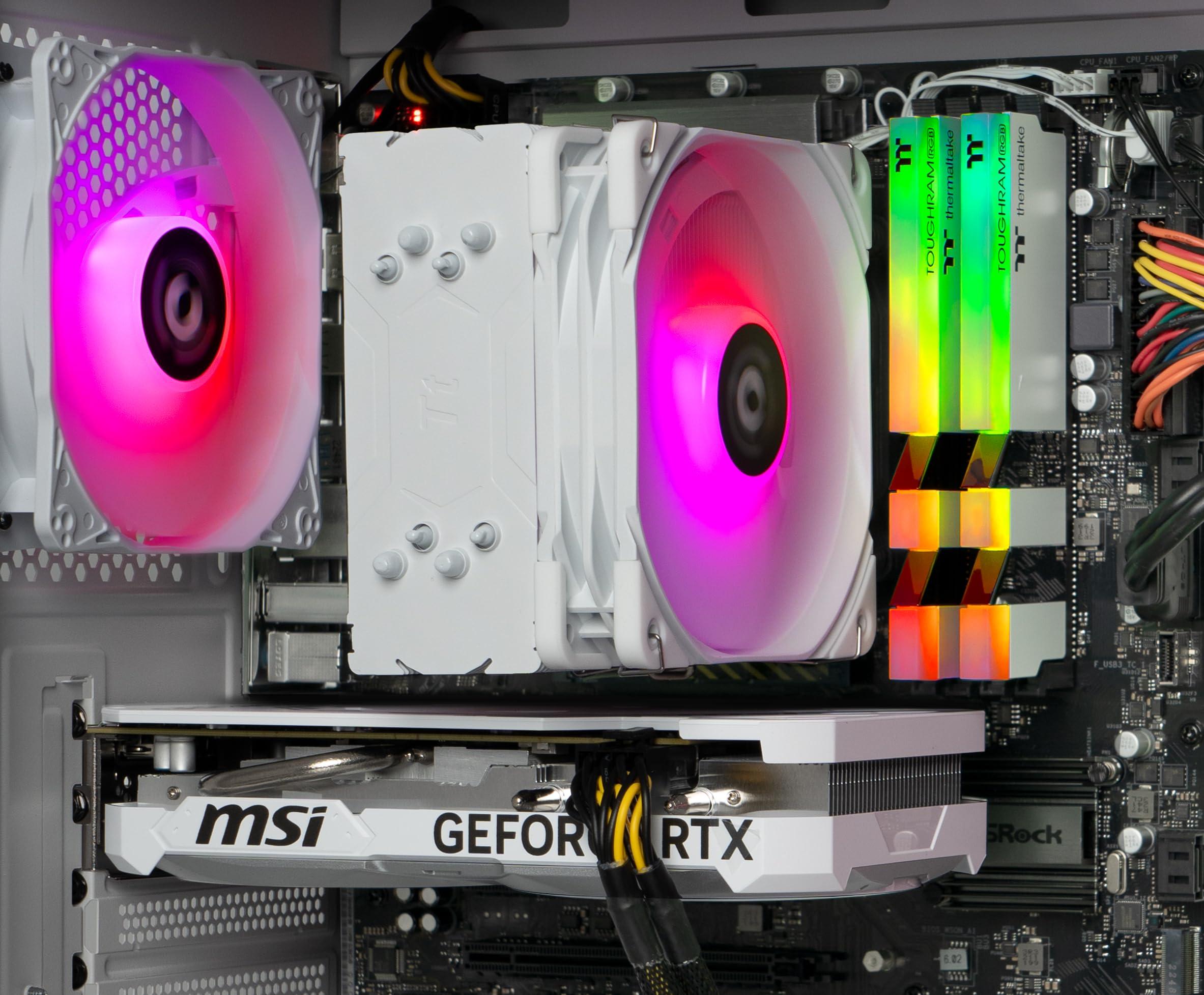 Thermaltake Thermaltake LCGS Quartz i360 R4 Gaming Desktop (Intel Core i5-12400F, ToughRam 16GB DDR4 3600MHz RGB Memory, NVIDIA GeForce RTX 3060, 1TB NVMe M.2, WiFi, Windows 11) S2QT-B66R-360-LCS