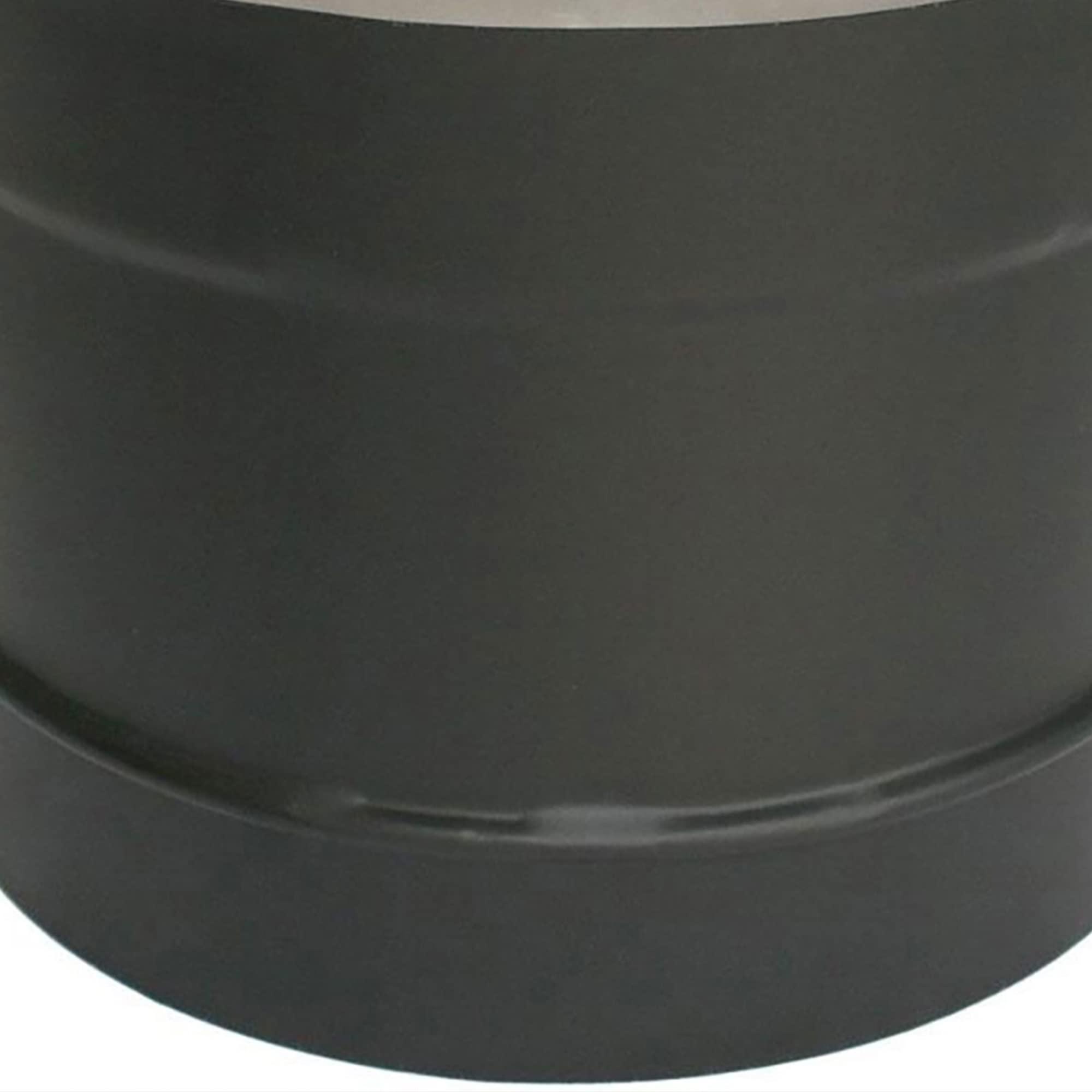 M & G Duravent, Inc. DuraVent 6 Inches 24 Gauge Steel Single Wall Air Insulated Damper Section As Wood Burning Stove Top Connecting Adapter, Black