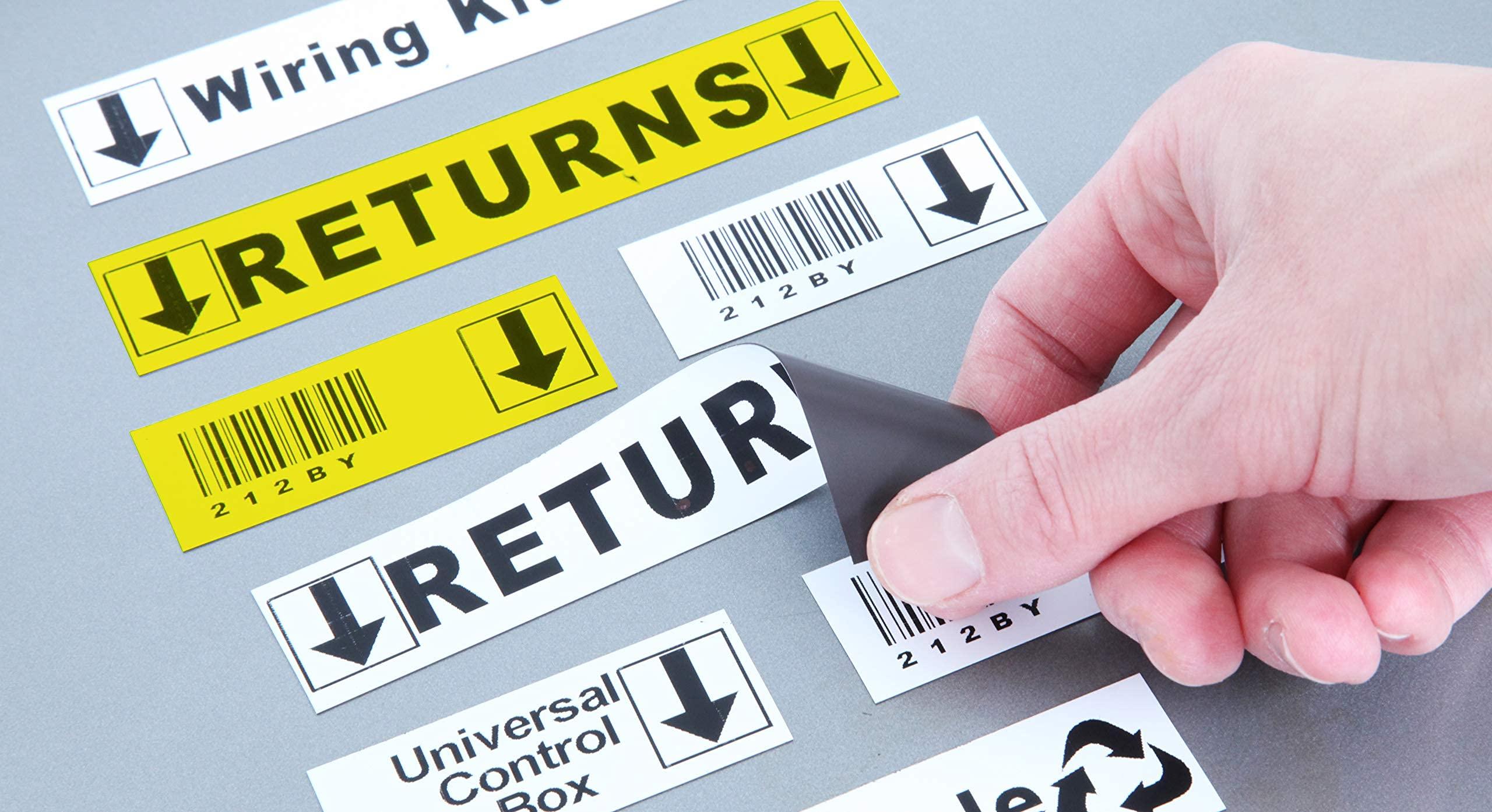 LABELWORKS Epson LABELWORKS 212MTBWPX-4.9 Magnetic Tape Cartridge - Black on White Magnet Label Maker Tape - 1/2\" (12MM) Wide, 4.9 ft, White