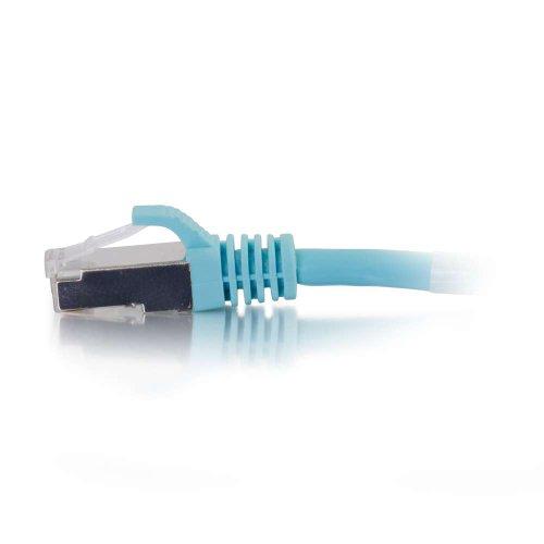 C2G C2G 00754 Cat6a Cable - Snagless Shielded Ethernet Network Patch Cable, Aqua (25 Feet, 7.62 Meters)