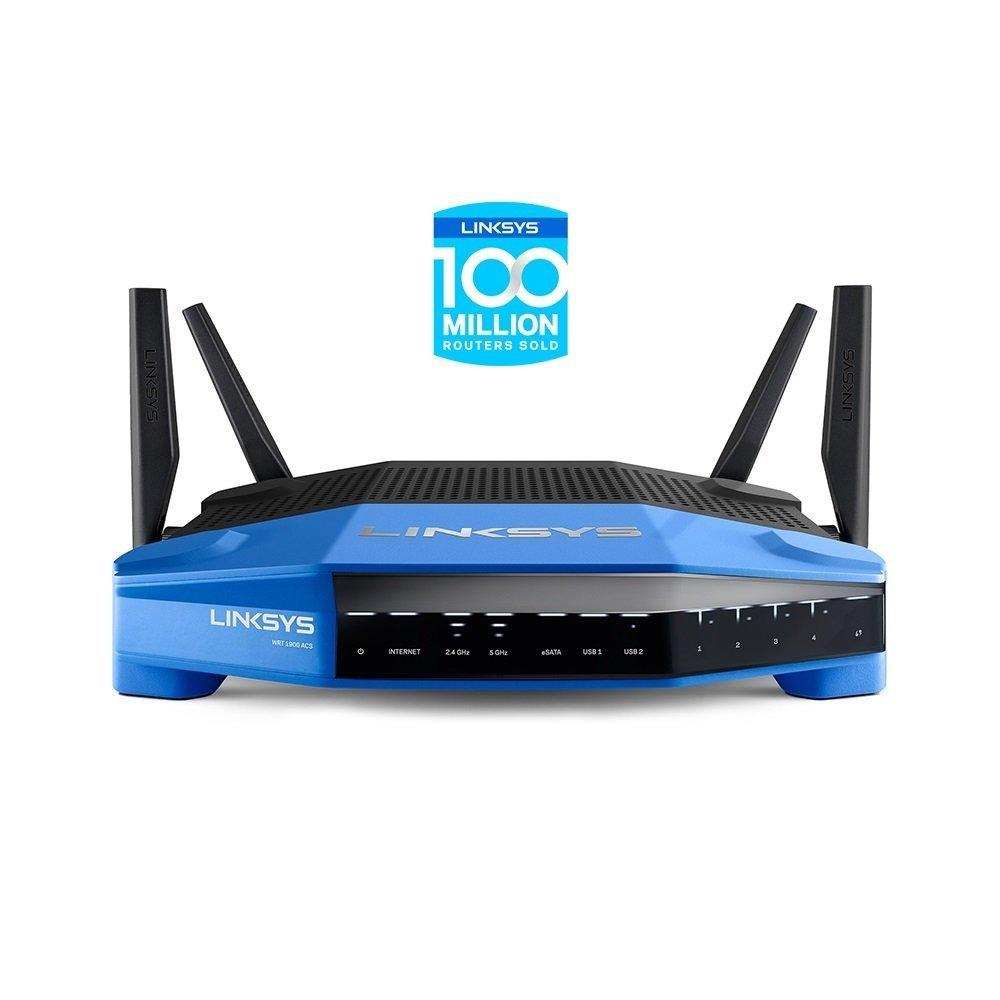 Linksys Linksys AC1900 Dual Band Open Source WiFi Wireless Router (WRT1900AC) Renewed