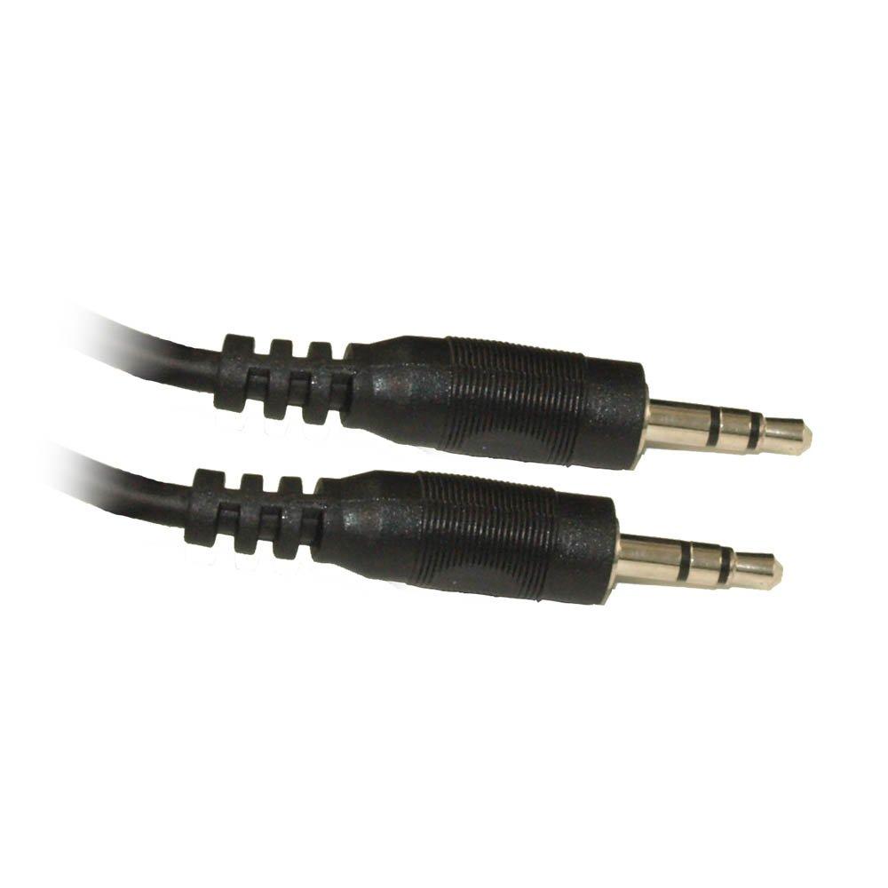 My Cable Mart MyCableMart 75ft 3.5mm Mini-Stereo TRS Male to Male Speaker/Audio Cable, Black