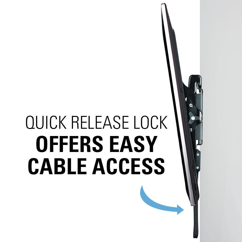 Sanus SANUS Home Theater Bliss Bundle: Low Profile Tilt TV Wall Mount (MLT14) + Adjustable Height Speaker Stands - Pair (HTBS) - Elevate Your Audio Experience