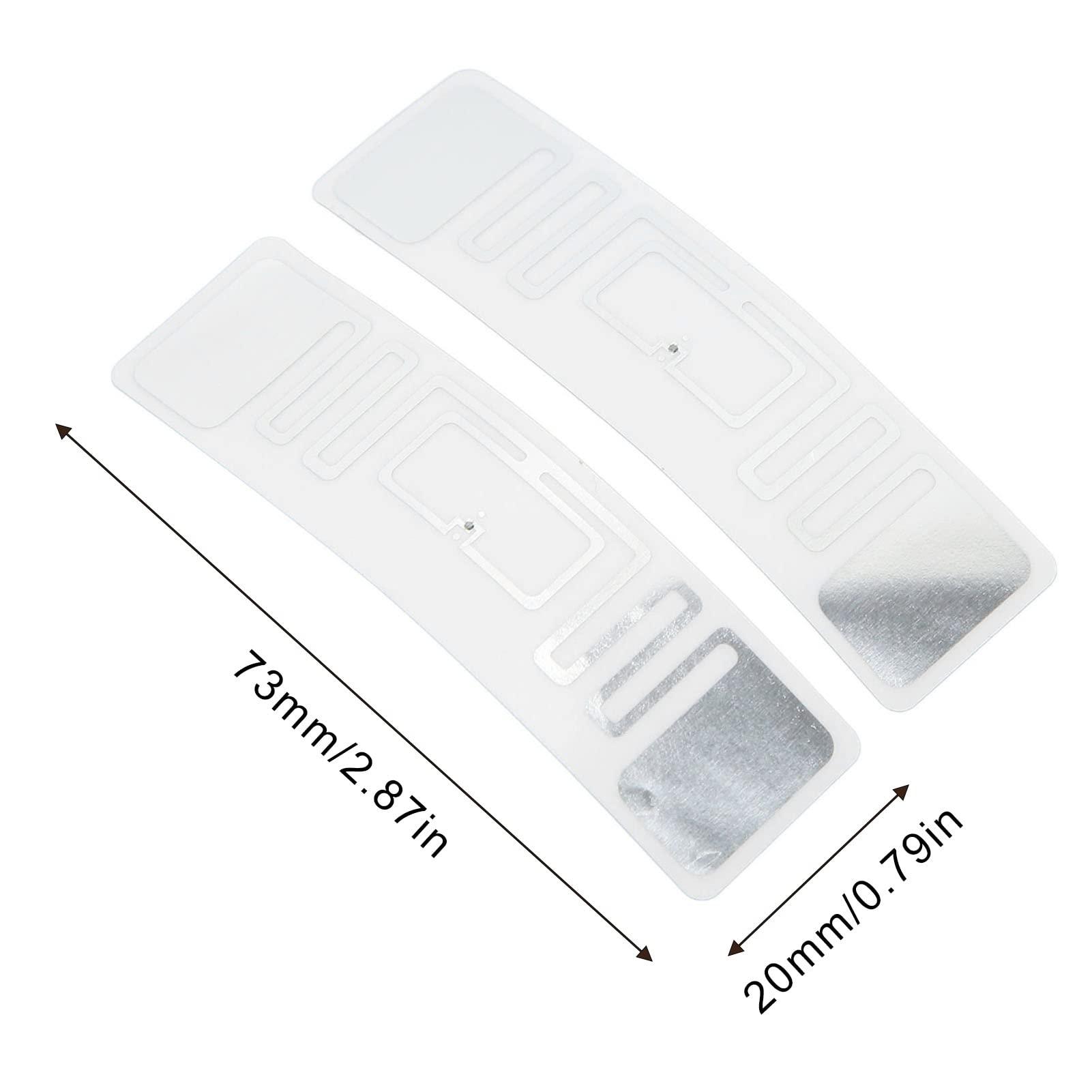 Cyrank 100PCS UHF RFID Tag, 73x20mm RFID Stickers 860-960MHz Adhesive Inlay Markable Lable for Windshield, Tracking Window and Asset Inventory