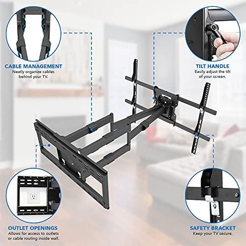 Mount-It! Mount-It! Full Motion TV Wall Mount with 39 Inch Long Extension Arms - 275 Lbs Capacity Heavy Duty Dual Arm TV Mount | Large 800 x 600mm VESA Holds 65 to 110 Inch TVs | Fits 16 and 24 Inch Studs