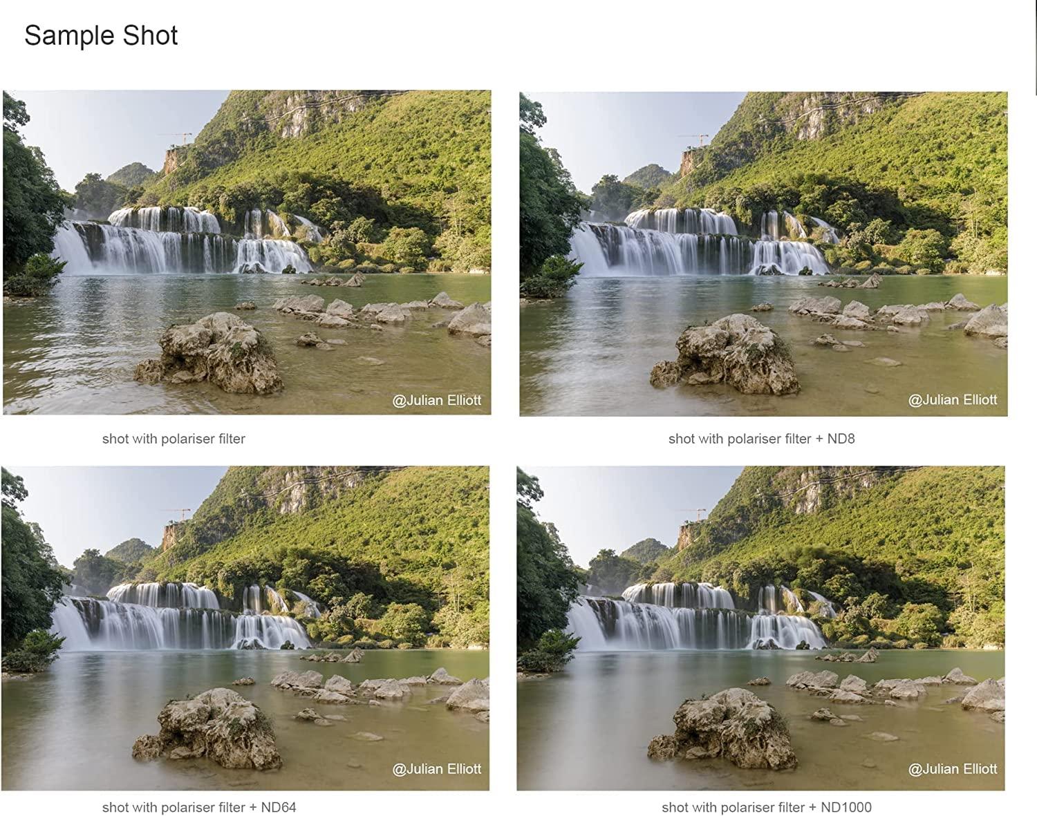 Kase Kase KW Revolution Mega Filter Kit Magnetic Shockproof Tempered Optical Glass w Color Coded Rings inc CPL ND8 ND64 ND1000 R-MCUV Night Lens Cap & Case (72mm)