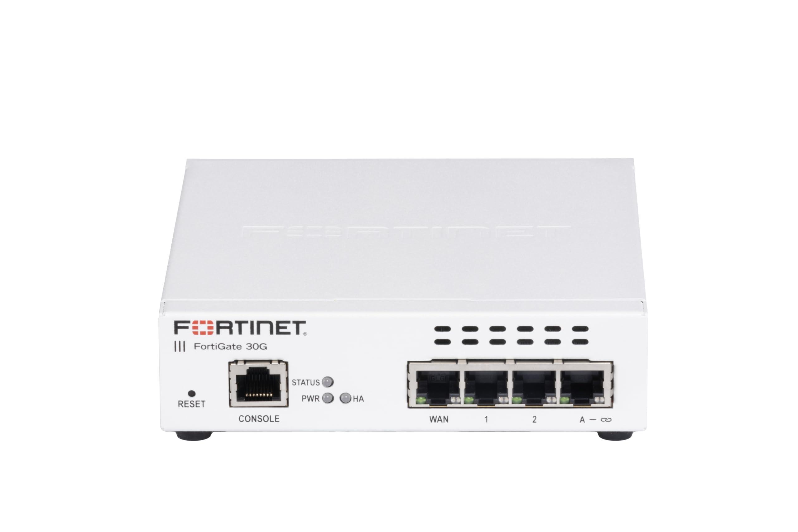 FORTINET FortiGate-30G Network Security Appliance Plus 1 Year FortiGuard Enterprise Protection and FortiCare Premium (FG-30G-BDL-809-12)