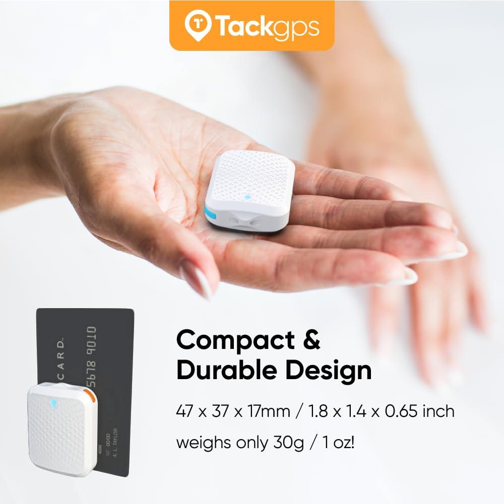 tack Tack GPS [Lowest Monthly fee| 30 Days Battery Life| FCC Certified] -Child, Kids, Pet, Dog, Cat, Elderly, Alzheimer, Car, Vehicle, Bike, Personal Tracking Device. GPS +WiFi +Cellular