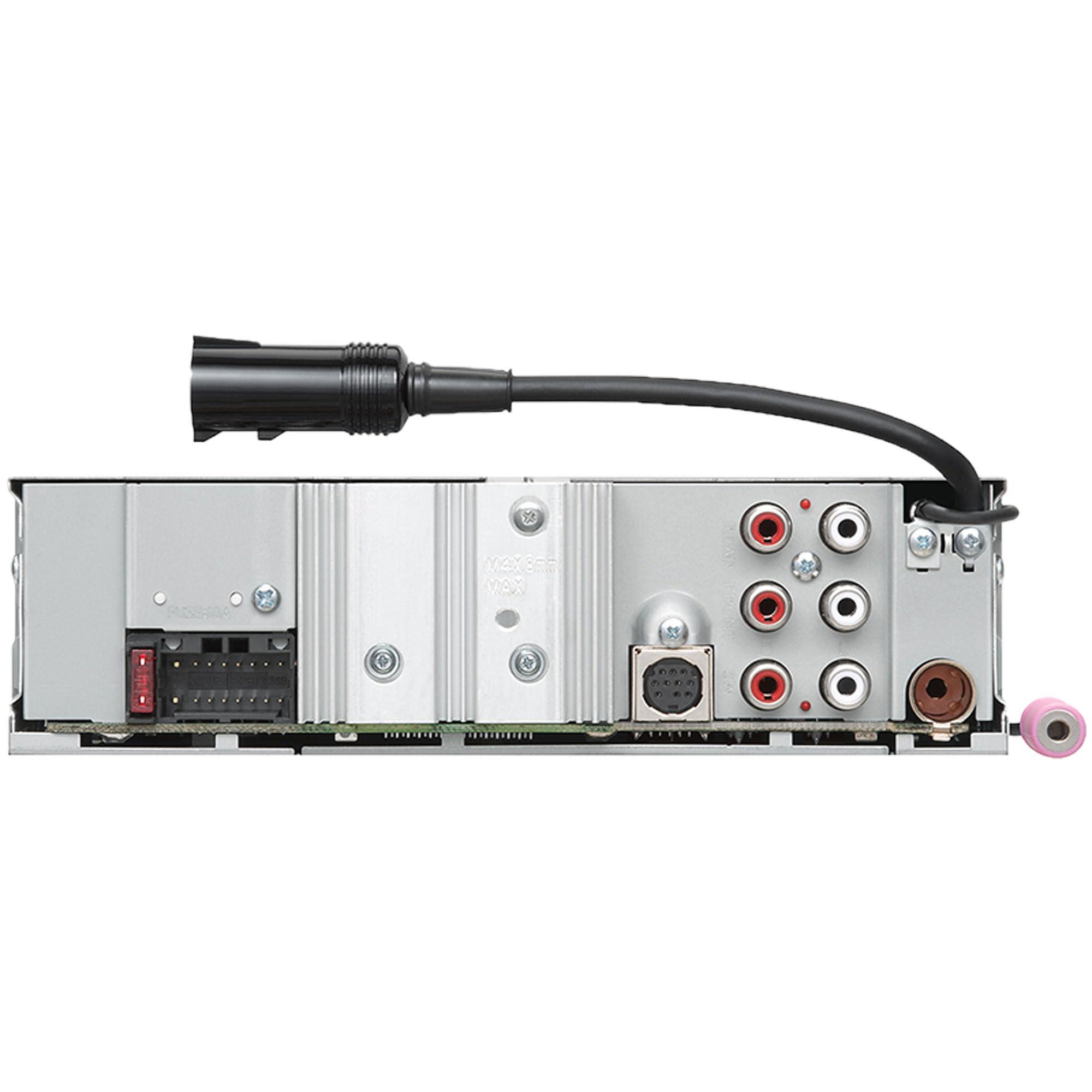 Kenwood KENWOOD KMR-D382BT Car & Marine Stereo - Single Din, Bluetooth Audio, CD USB MP3, Aux in, AM FM Radio SiriusXM Ready, Weatherproof (Audio Package: Receiver & Speakers)