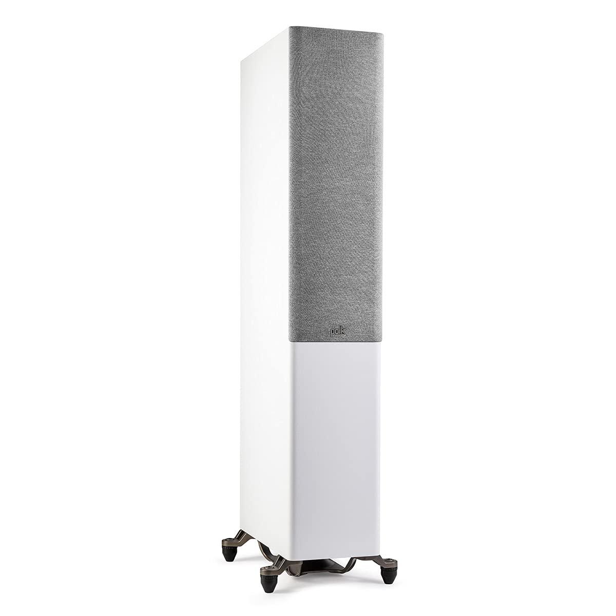 Polk Audio Polk Audio Reserve Series R600 Tower Speaker, 1\" Pinnacle Ring Tweeter & Dual 6.5\" Turbine Cone Woofers, Hi-Res Certified, Dolby Atmos & IMAX Enhanced for Dynamic Home Theater Audio, White