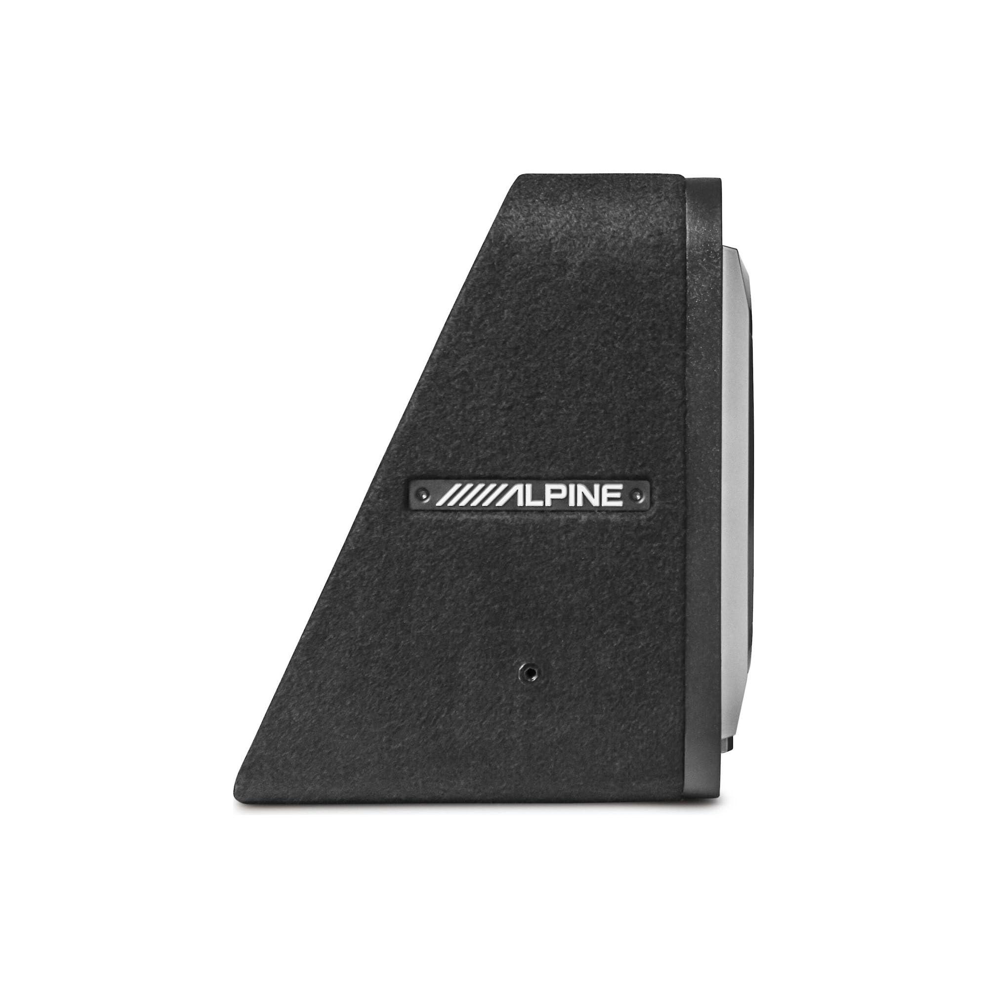 Alpine Alpine S2-SB10 PrismaLink S2-Series 10" subwoofer Enclosure Built-in RGB Lighting & S2-A55V 5 Channel Amp w/Rux Bass Knob Bundle