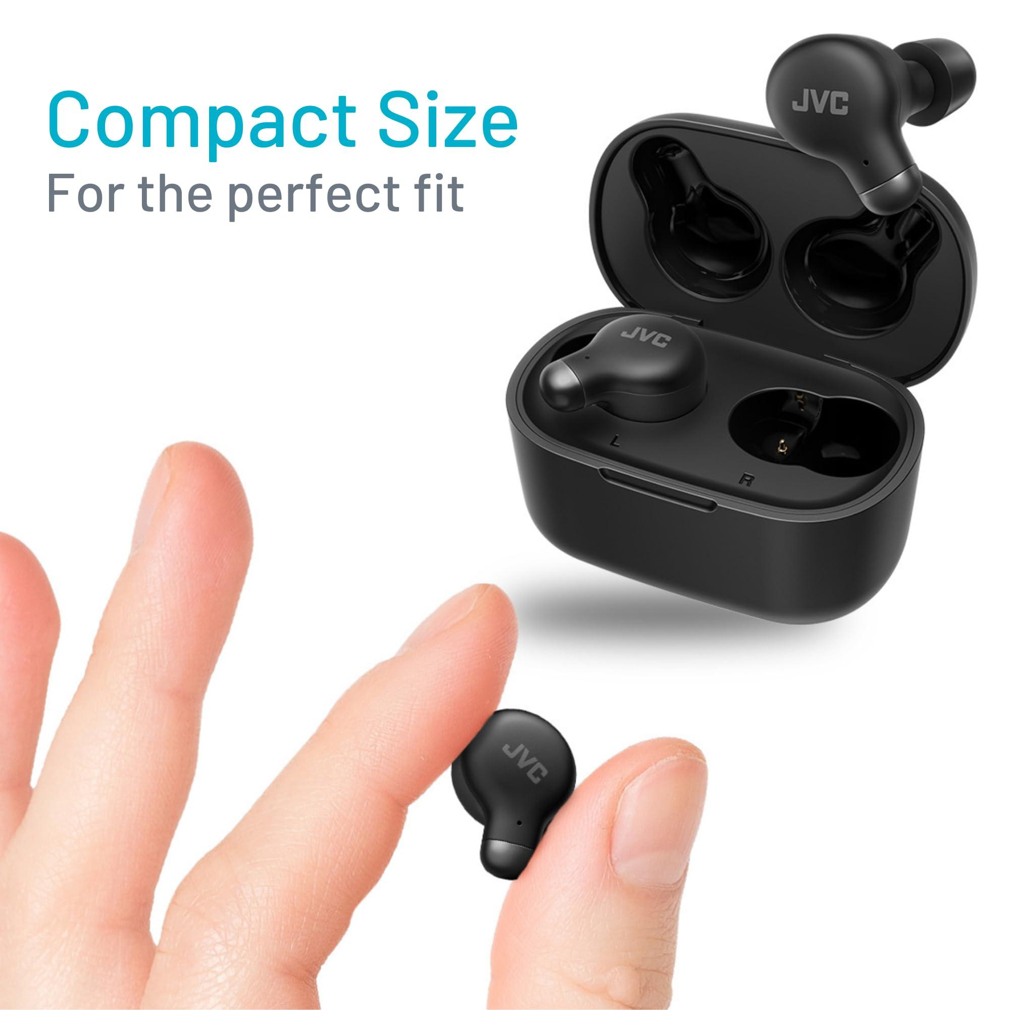 JVC JVC Active Noise Cancelling True Wireless Earbuds - Bluetooth 5.3 with ANC - Comfortable Fit with S/M/L Silicon & Memory Foam Earpieces - IPX4 Water Resistant - 28 Hrs Playback - Compact Charging Case