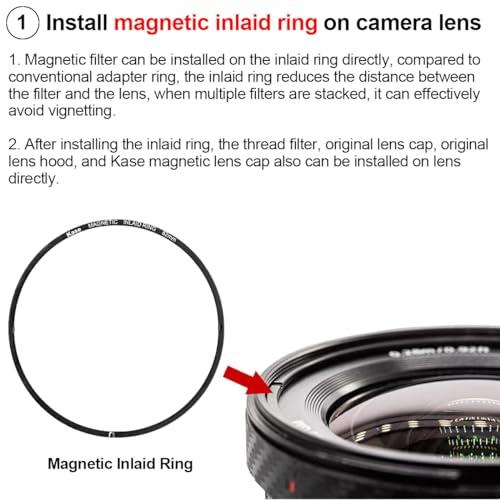 Kase Kase 67mm Magnetic Inlaid Lens Filter Adapter Ring for Magnetic Filter/Magnetic Lens Cap