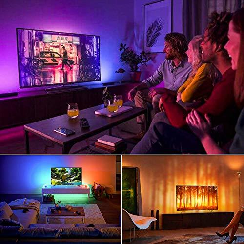 BASON LIGHTING BASON LIGHTING TV Backlight, 8.2ft TV Light Strip for 32-58 inch TV/Monitor Backlight, SMD 5050 USB LED Light Strip with Remote, RGB 4096 DIY Colors TV LED for Gaming Lights, Ambient Lighting Kit.