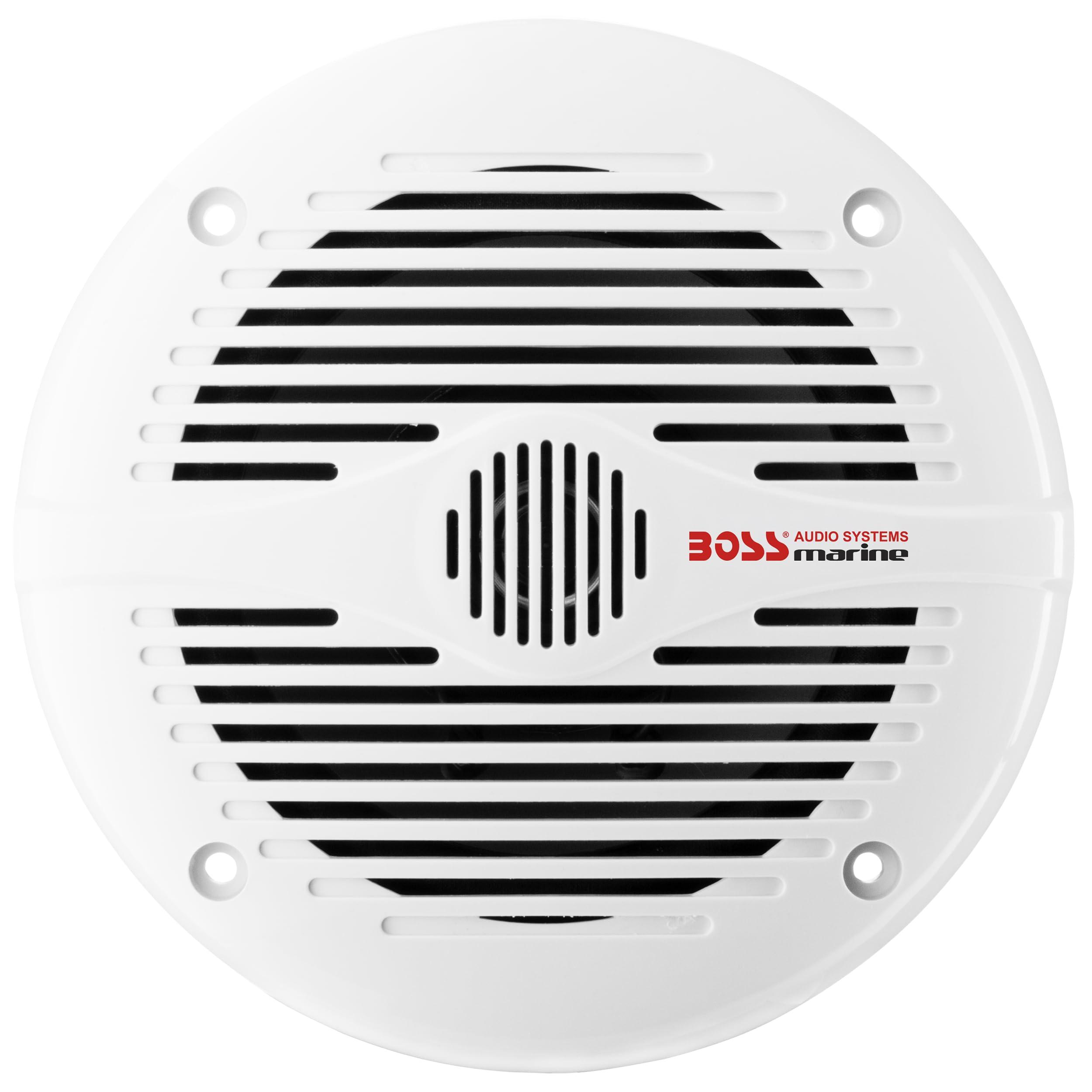 BOSS Audio Systems BOSS Audio Systems MR60W 6.5 inch Marine Boat Stereo Speakers - 200 Watts (pair), 2 Way, Full Range, Tweeters, Coaxial, Weatherproof, Sold in Pairs