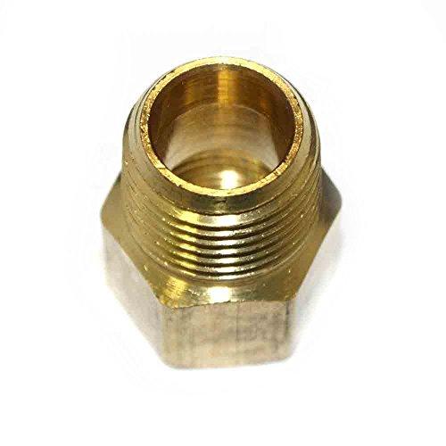 Interstate Pneumatics Interstate Pneumatics FB808 1/2 Inch NPT Male x 1/2 Inch NPT Female Brass Hex Adapter