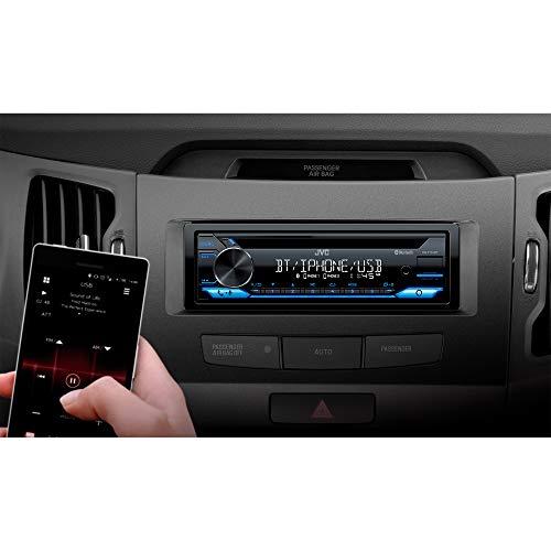 JVC JVC KD-T710BT - CD Car Stereo, Single Din, Bluetooth Audio and Hands Free Calling w External Microphone, CD, MP3, USB, AUX Input AM/FM Radio, High Power Amp, Amazon Alexa Voice Control
