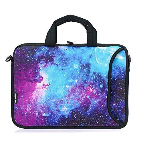 RICHEN RICHEN 17 inch Laptop Shoulder Bag Carrying Case Computer PC Cover Pouch with Handle Fits 15.6/16/17/17.3/17.4 inch Laptop Notebook (16-17.3 inch, Galaxy)