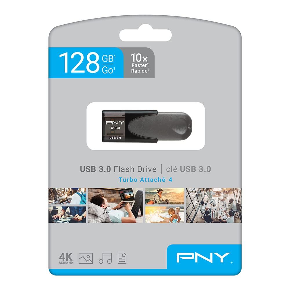 PNY PNY 128GB Turbo Attache 4 USB 3.0 Flash Drive (Pack of 4)