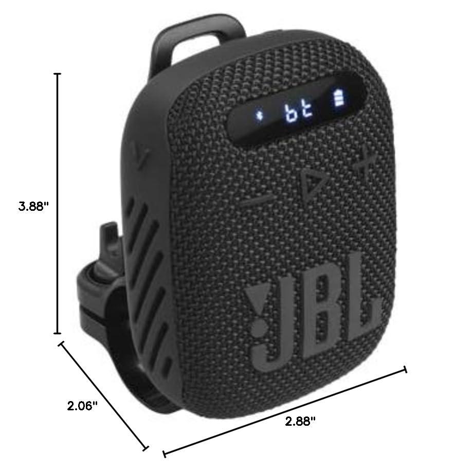 JBL JBL Wind 3 FM Bluetooth Handlebar Speaker, Black