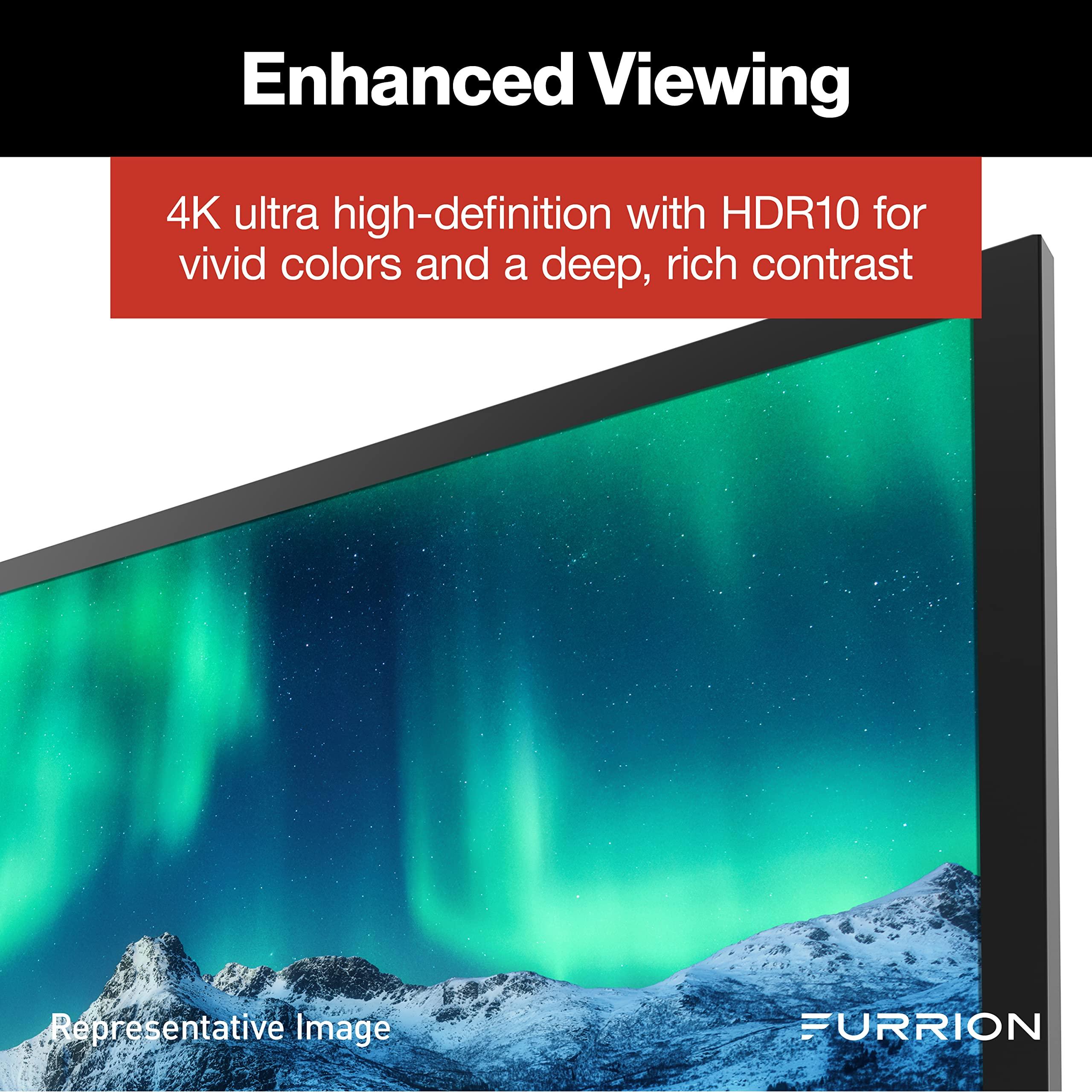 Furrion Furrion Aurora 43-Inch Full-Shade 4K LED Outdoor Smart TV - Weatherproof Outdoor Television w/ HDR10, Anti-Glare, 400-Nit LED Screen, Impact-Resistant Screen, External Antenna for Shaded Outdoor Areas