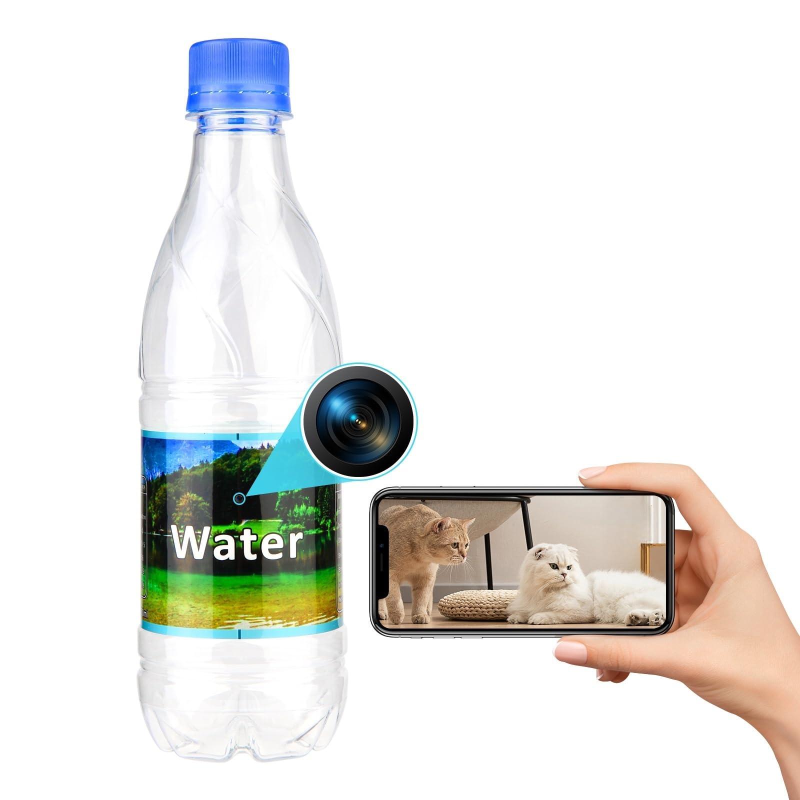 XHJKIUNSA XHJKIUNSA Bottle Camera - Mini Camera - Wireless Nanny Cam - Full HD 4K - Indoor Home Security- with Night Vision Cameras-NO Audio