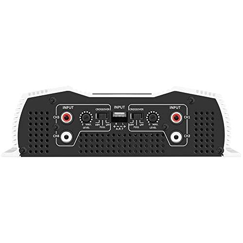 Taramp's Taramps DS 800x4 1 Ohm 800 Watts RMS 4-Channel 200x4 RMS, Class D, Full Range, Crossover High / Low Pass Fixed, Bridgedable Car Audio Amplifier, White