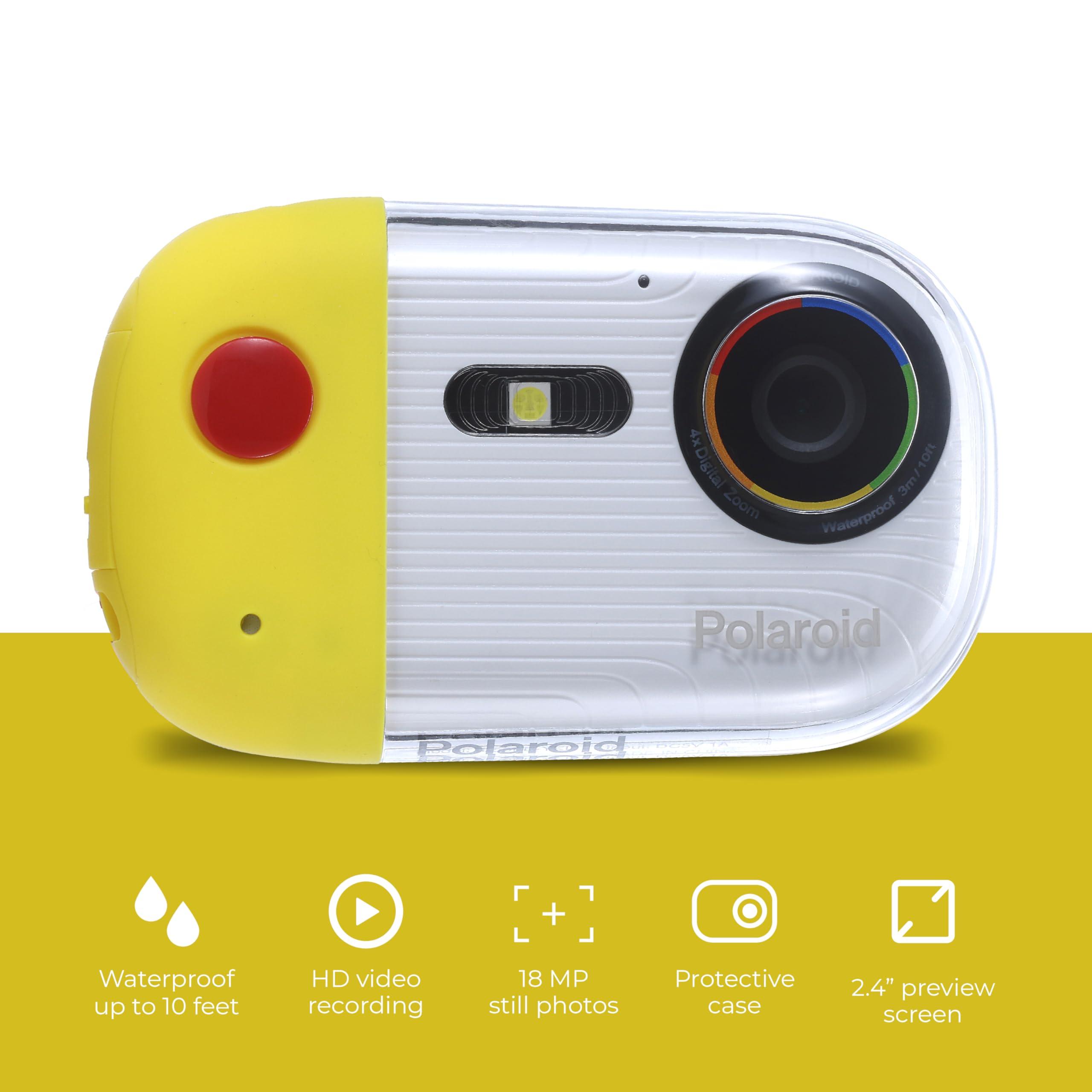 Sakar Polaroid Underwater Camera 18mp 4K UHD, Polaroid Waterproof Camera for Snorkeling and Diving with LCD Display, USB Rechargeable Digital Polaroid Camera for Videos and Photos