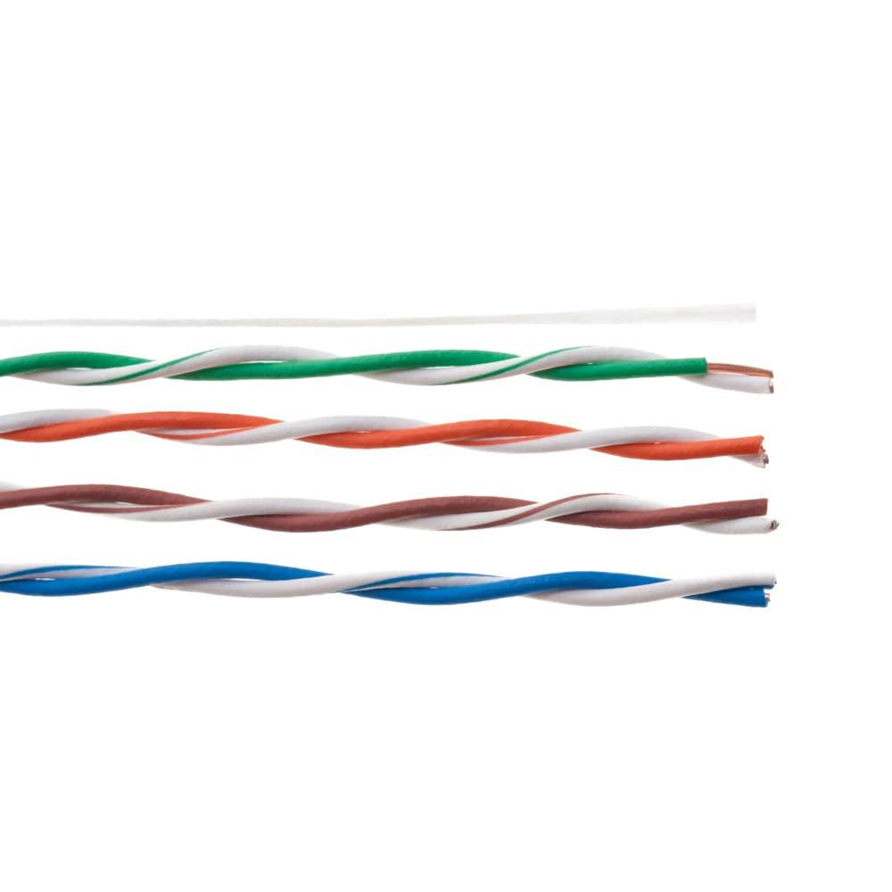 Cables Direct Online Cables Direct Online 500FT CAT6 Solid Cable 550Mhz Ethernet LAN UTP 23AWG RJ45 Network Copper Clad Aluminum Wire Bulk (Black)