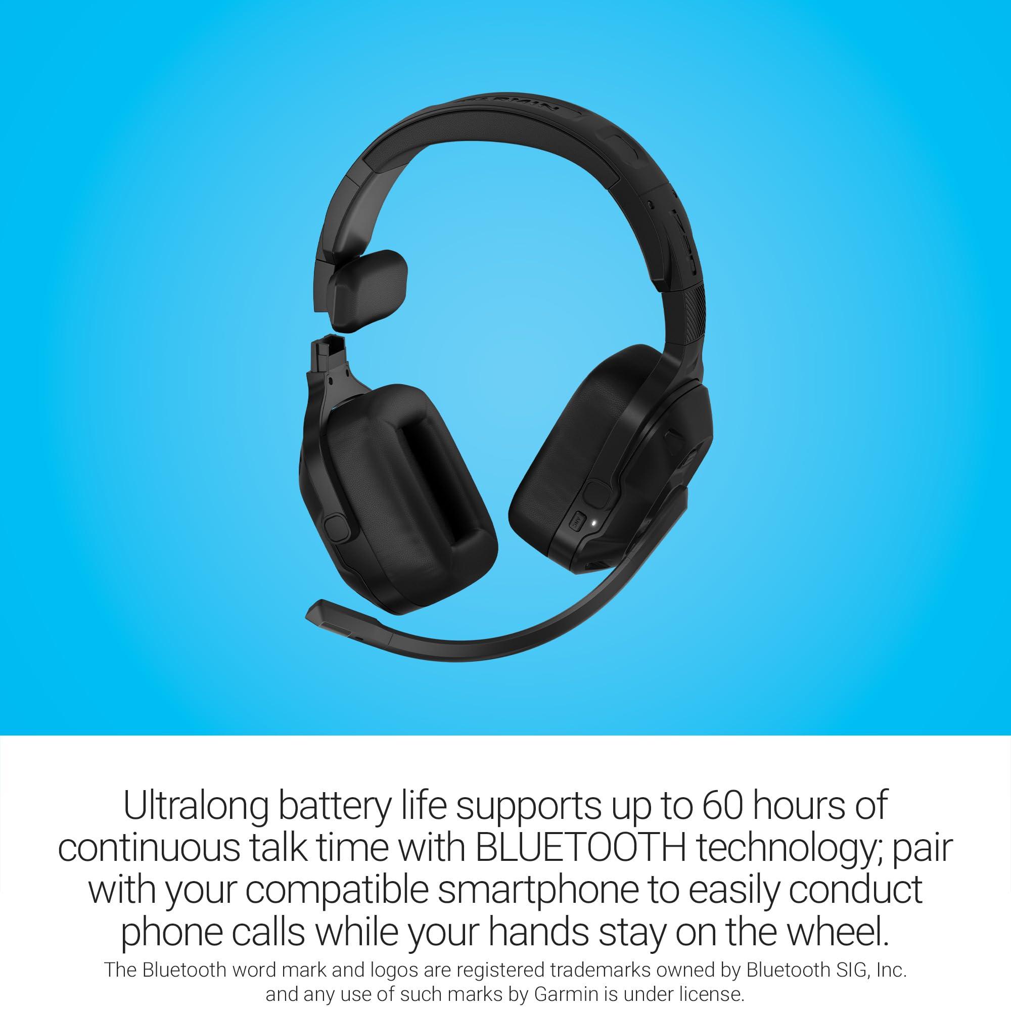 Garmin Garmin dzl Headset 210, 2-in-1 Premium Trucking Headset, Active Noise Cancellation, Long Battery Life, 60 Hours of Talk Time, Built-in LED Flashlight, Convertible Design