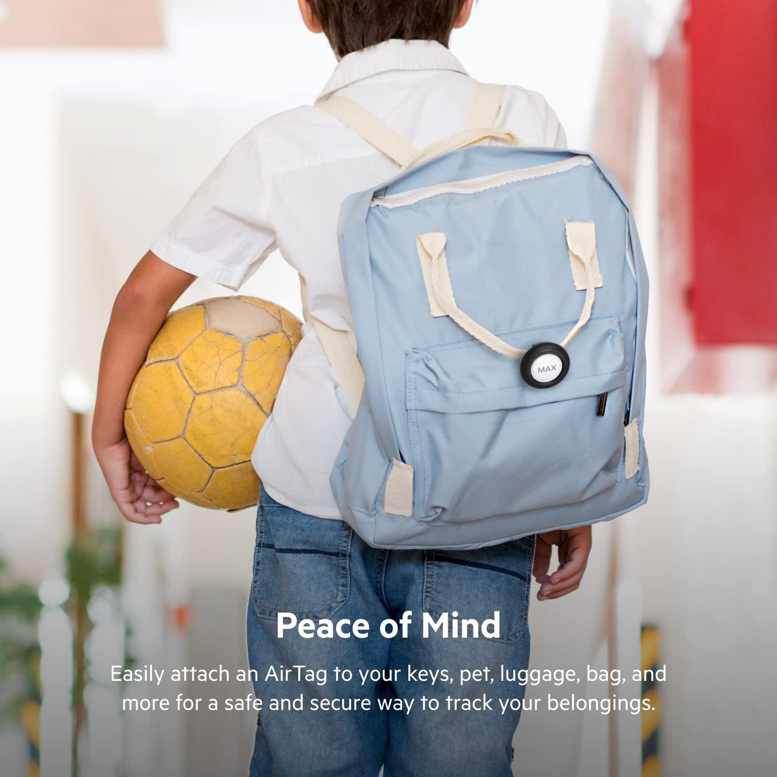 Belkin Belkin Apple AirTag Secure Holder with Clip - Durable Scratch Resistant Case Air Tag Spring Loaded Attach to Backpack, Clothing, and Luggage Black