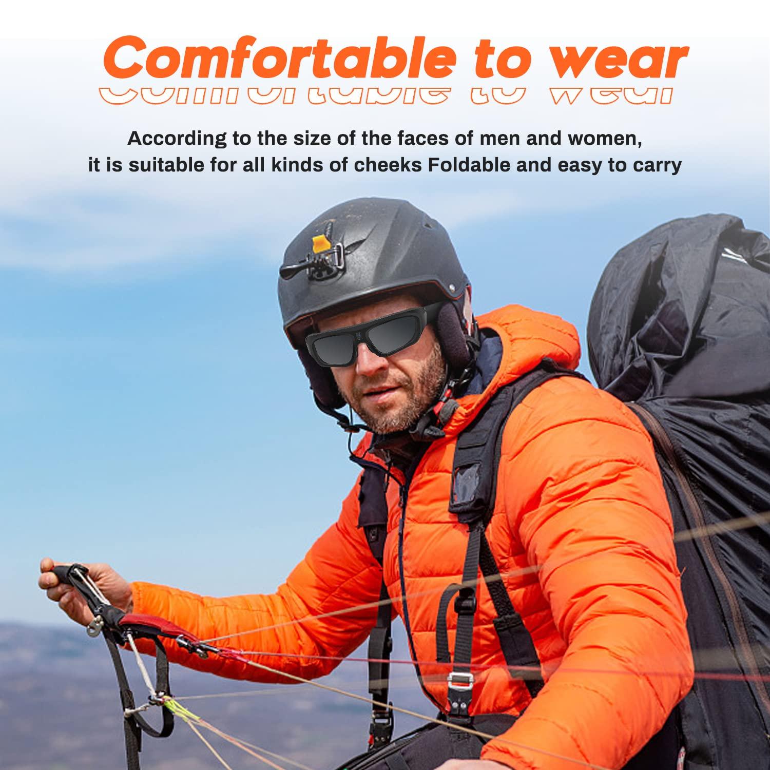 dahocamgo dahocamgo Camera Sunglasses 4K HD Video Glasses Sport Camera Shooting Glasses for Cycling, Camping, Driving, Hunting, Skateboarding, Traveling(included 32G SD Card)