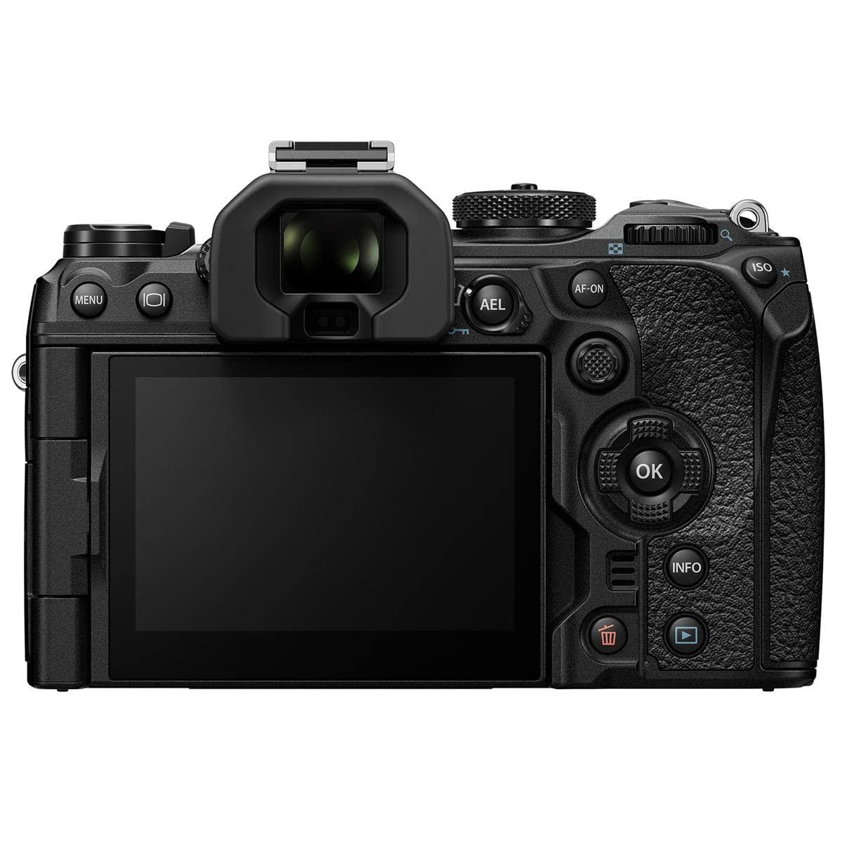 OM SYSTEM OM SYSTEM OLYMPUS OM-1 Micro Four Thirds System Camera 20MP BSI Stacked Sensor Weather Sealed Design 5-Axis Image Stabilization 120fps sequential Shooting, Black