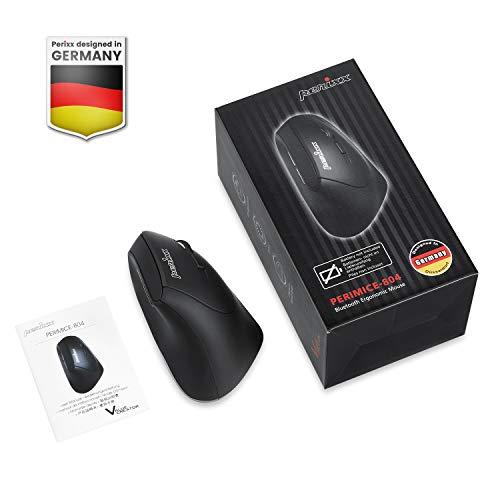 Perixx Perixx PERIMICE-804 Bluetooth Vertical Mouse, Bluetooth Connection for Windows and Android System, Works Without USB Receiver, Black