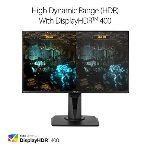 ASUS ASUS TUF Gaming VG259QM 24.5” Monitor, 1080P Full HD (1920 x 1080), Fast IPS, 280Hz, G-SYNC Compatible, Extreme Low Motion Blur Sync,1ms, DisplayHDR 400, Eye Care, DisplayPort HDMI BLACK