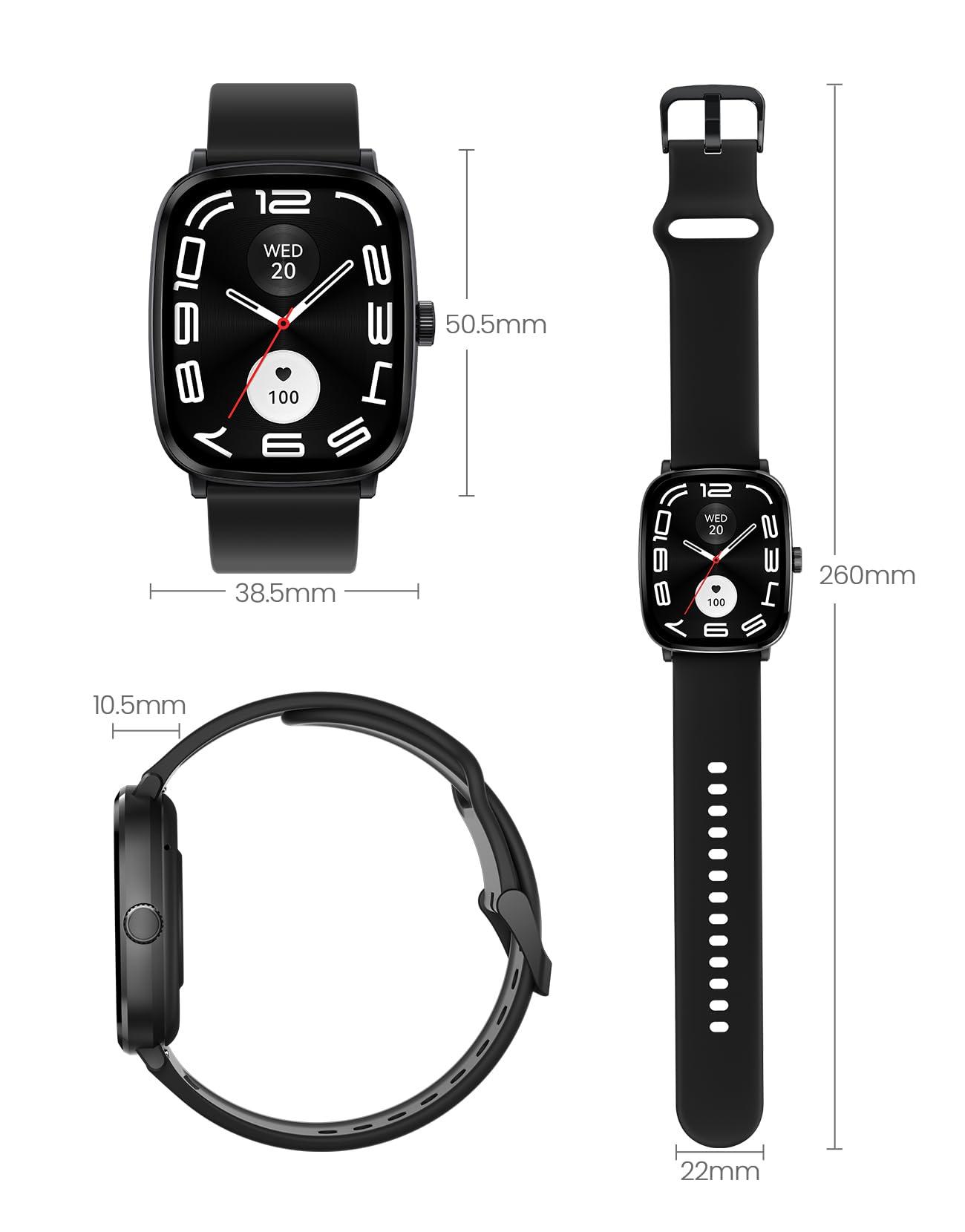 HAYLOU HAYLOU RS5 Smart Watch for Men Women,2.01" AMOLED Display Smartwatch with Bluetooth Call(Answer/Make),Two Straps,Fitness Tracker with 150 Sport Modes,IP68,Compatible with iOS and Android