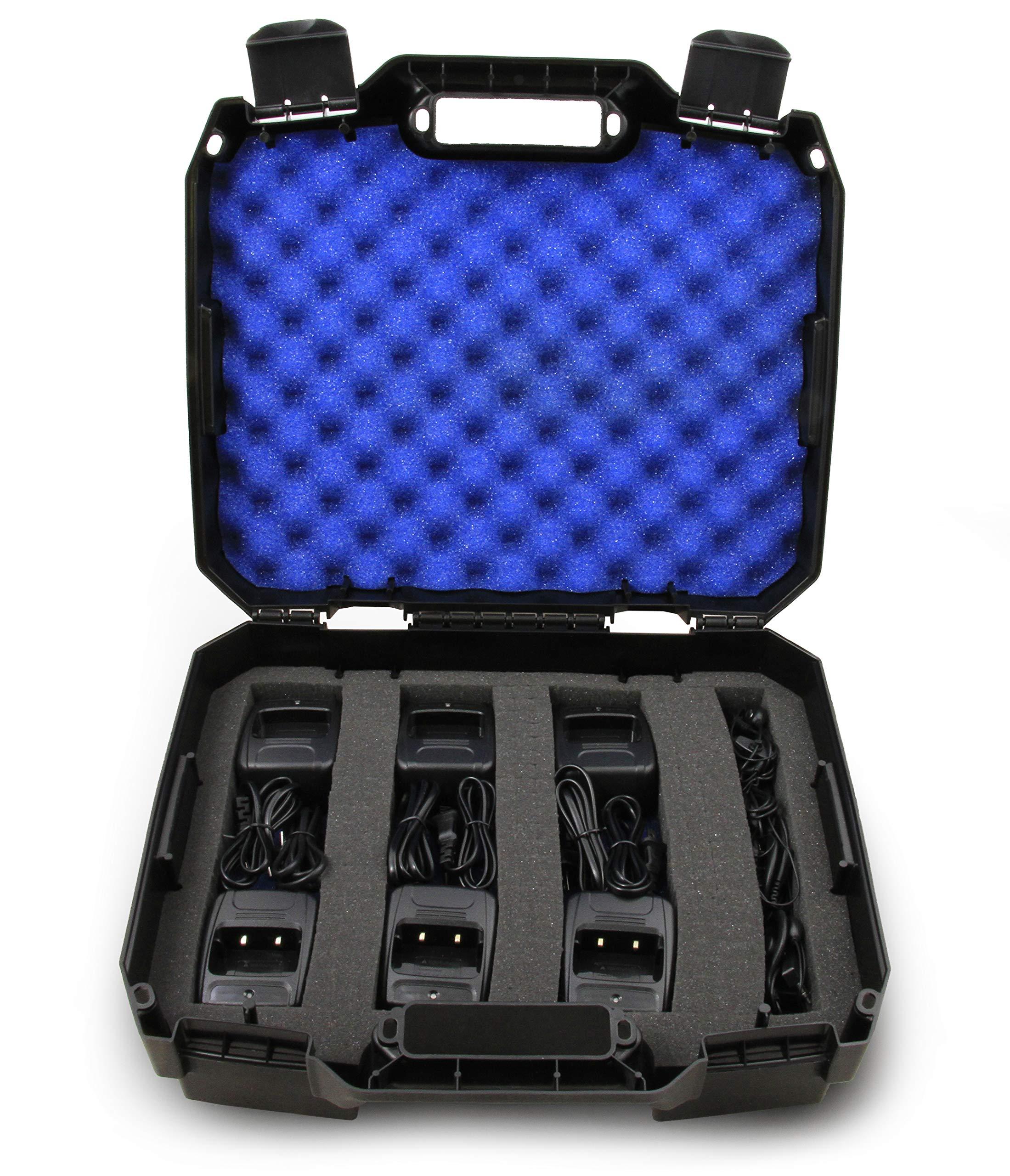 CASEMATIX CASEMATIX Customizable 2 Way Radio Case Fits Walkie Talkies and CB Radios Compatible with Arcshell, Baofeng, Midland, Motorola Talkabout, Retevis and Uniden and More