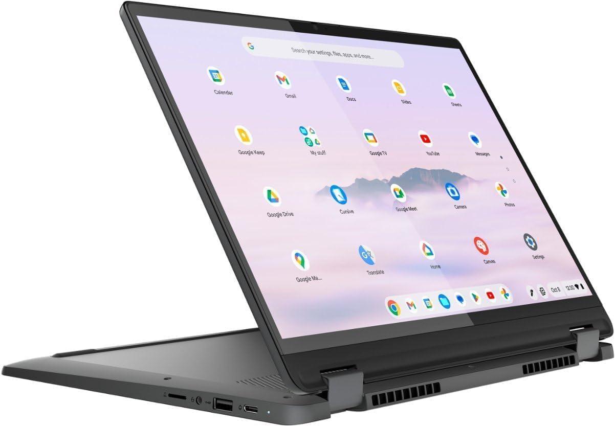 Lenovo Lenovo IdeaPad Flex 5i Chromebook Plus 2-in-1 Laptop, w/External Optical Drive, 14" WUXGA Touchscreen, i3-1315U(6-Core), 8GB RAM, 128GB eMMC + 128GB SD Card, Wi-Fi 6, Backlit Keyboard