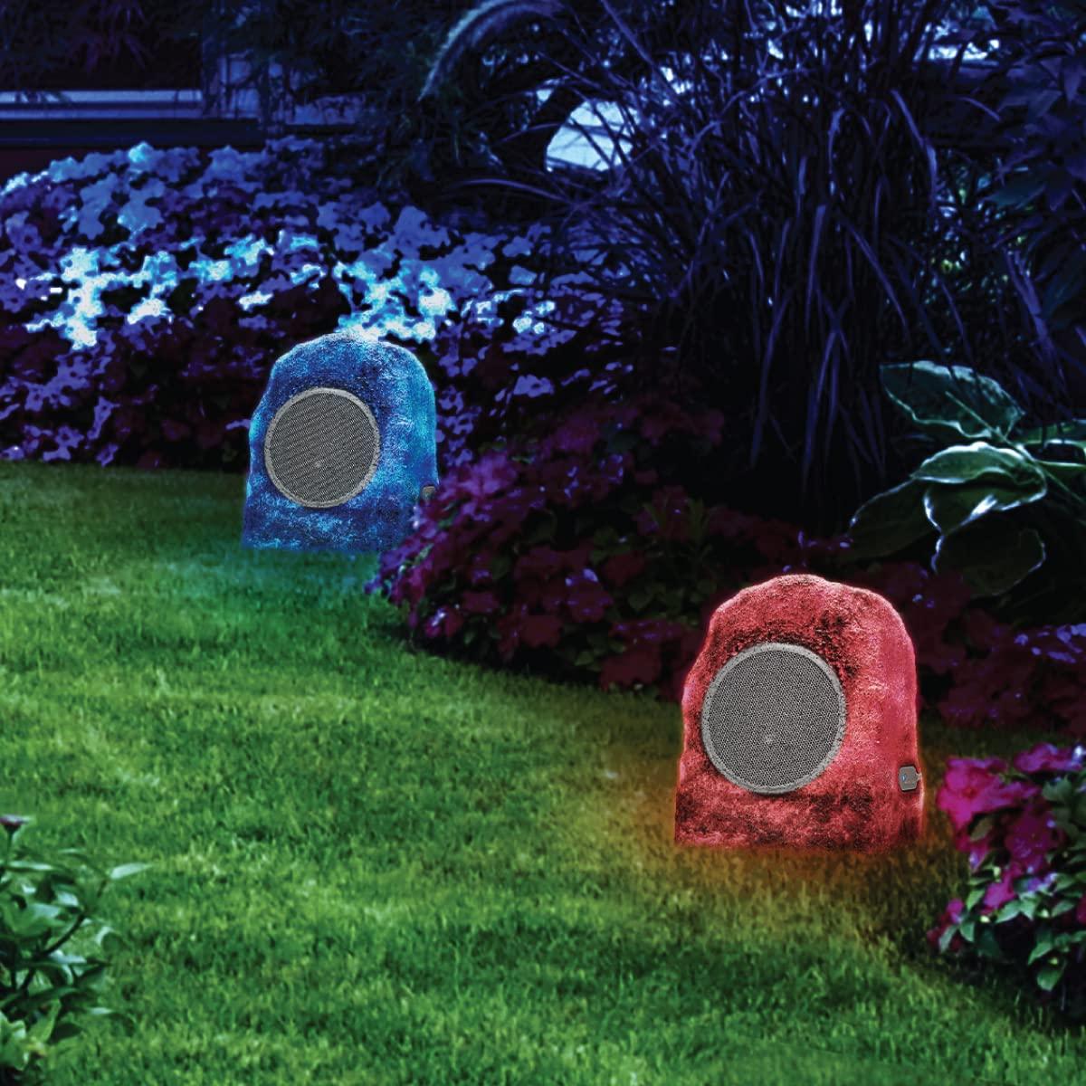 Ion ION Audio Glow Rocker Pair Rechargeable Outdoor Bluetooth-Enabled Speakers with Stereo-Link