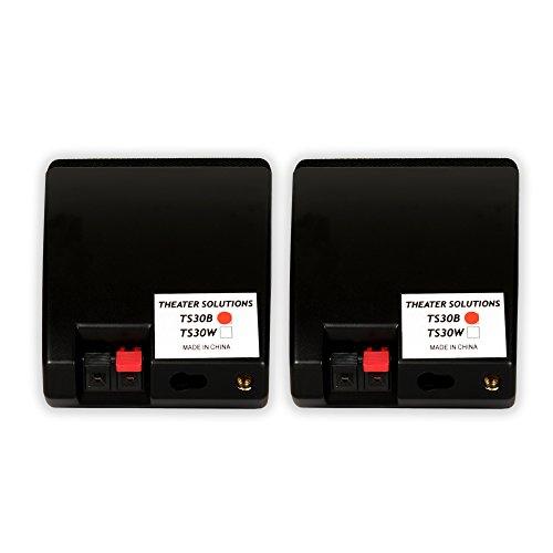 Theater Solutions Theater Solutions TS30B Mountable Indoor Speakers Black Bookshelf 7 Pair Pack