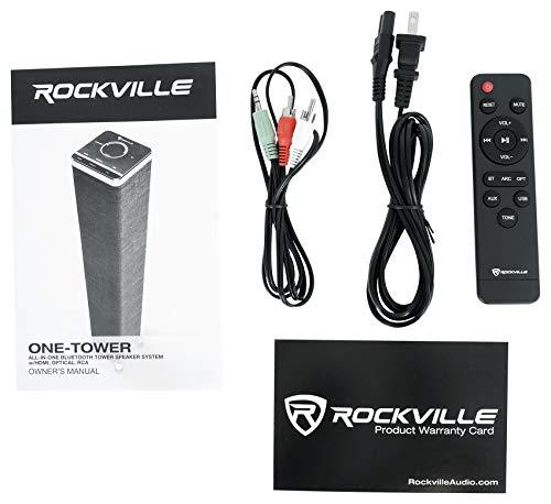 Rockville Rockville ONE-Tower BG All-in-One Bluetooth Speaker System+HDMI/Optical/RCA
