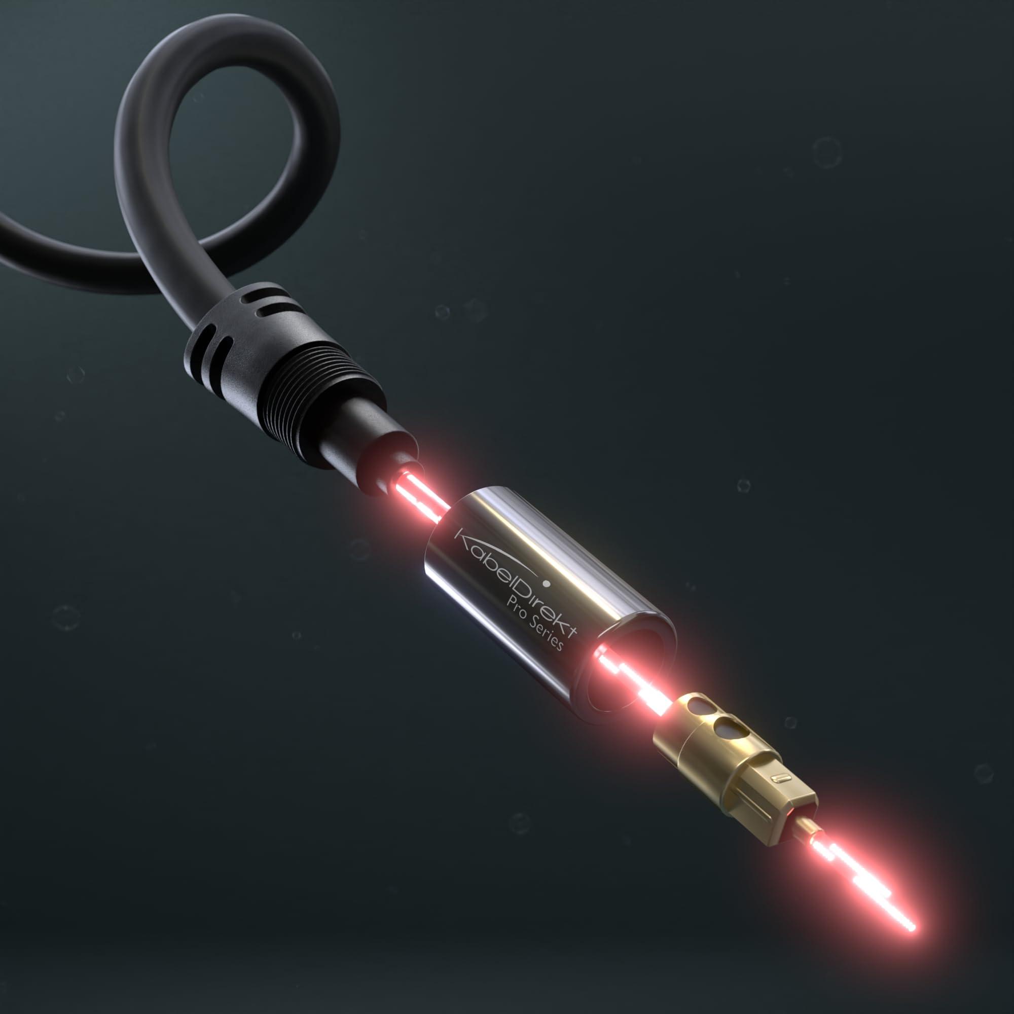 KabelDirekt TOSLINK Optical Audio Cable 75ft Designed in Germany Fiber Optic Cable for Soundbar, SPDIF Digital Optical Audio Cord for Sound Bars, Stereo Systems, amps, Xbox One or PS4 by CableDirect