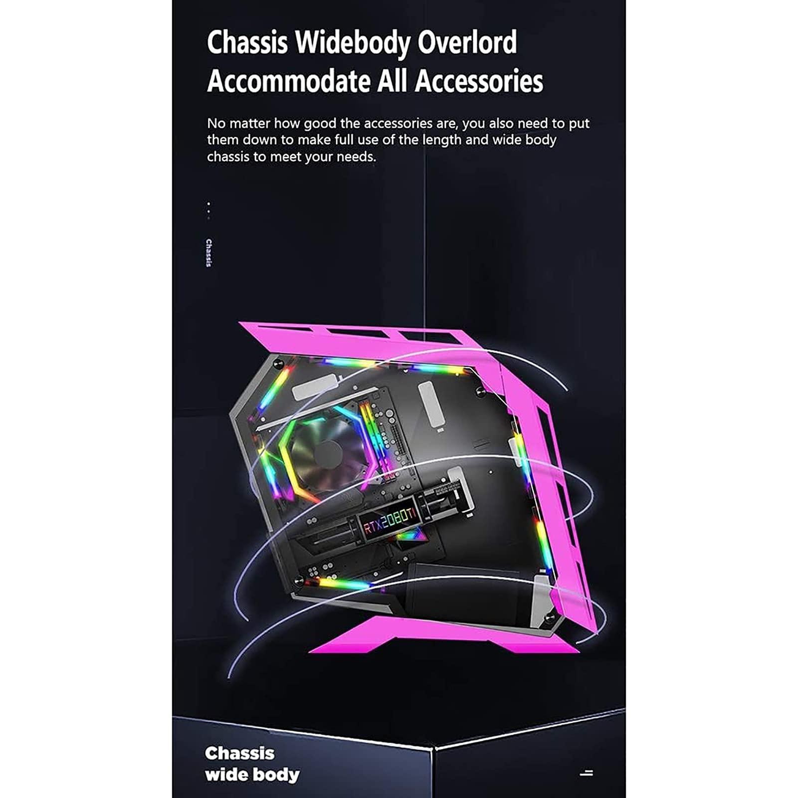 BBNB BBNB ATX Gaming Case - Micro ATX PC Case/ATX Computer Case - Mid Tower - Tempered Glass - Fan and Water Cooling Support (Black)