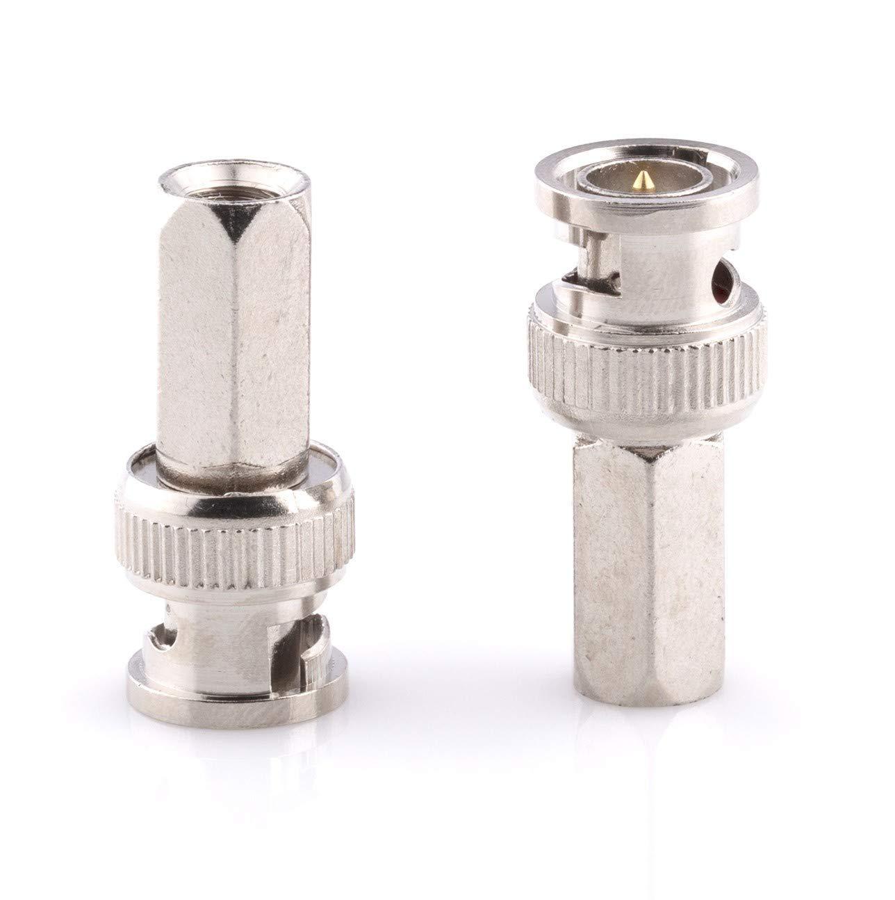 THE CIMPLE CO RG59 Coaxial Cable Connector, Screw On (Twist On) - SDI, HD-SDI, CCTV, Security, Video Card, Camera, Solderless - RG59 - Pack of 25