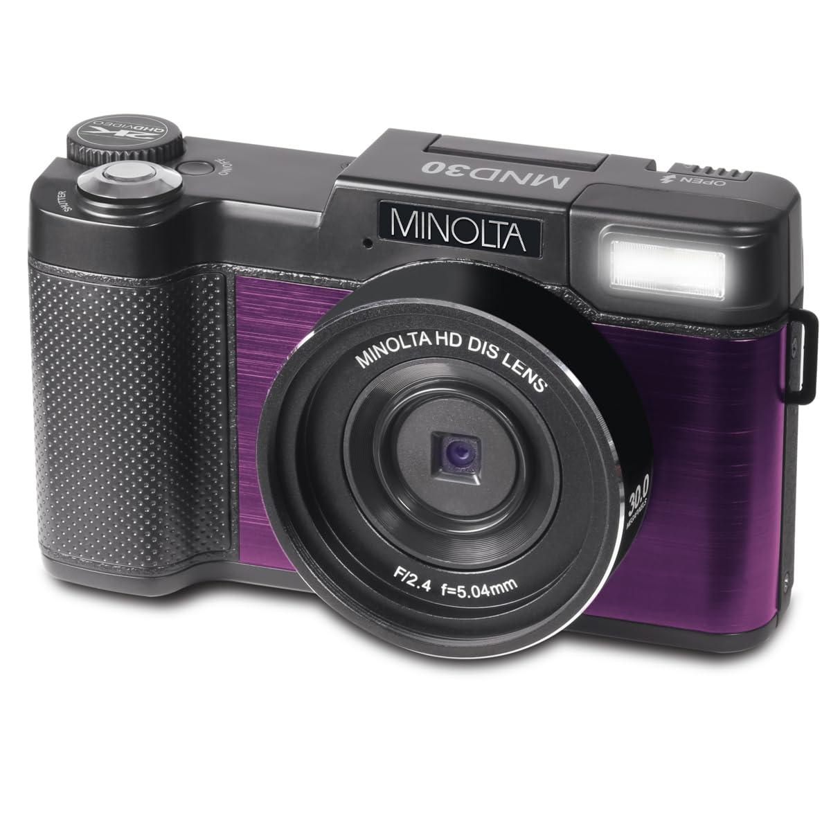 Minolta Minolta MND30 30 MP / 2.7K Ultra HD Digital Camera (Purple)