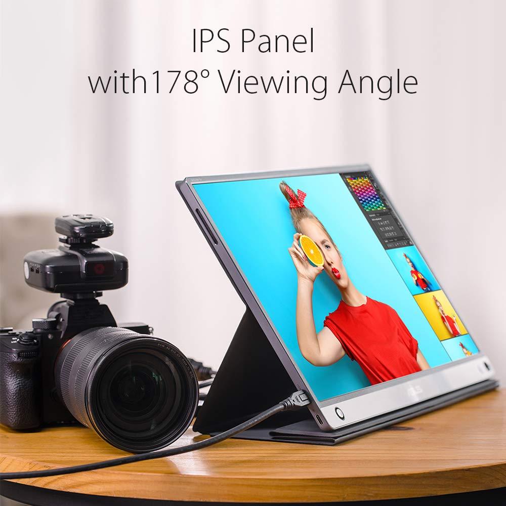 ASUS ASUS ZenScreen Touch MB16AMT 15.6-Inch LCD Monitor, Dark Gray