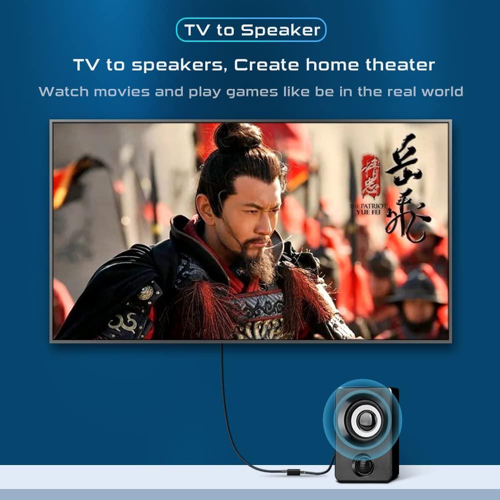 RYXN RYXN USB to Optical Spdif Toslink & 3.5mm Audio Adapter Converter, Support USB-A & USB-C Type-C Port, for PS5 PS4 NS Laptop Phone to Sound bar Speakers